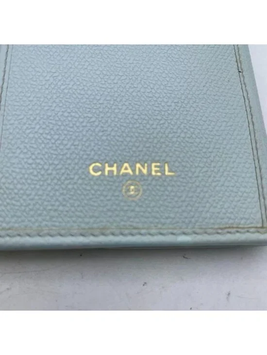 Chanel Coco Button Bifold Wallet Lime Green Card Billfold - Picture 16 of 16